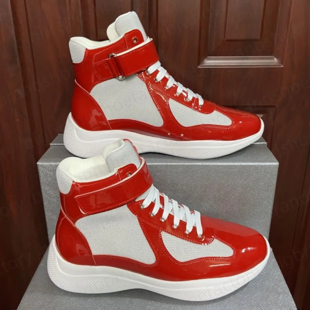 New Casual High End Board Shoes Mesh Breathable Fashion Men's Shoes  High Top Couple Shoes