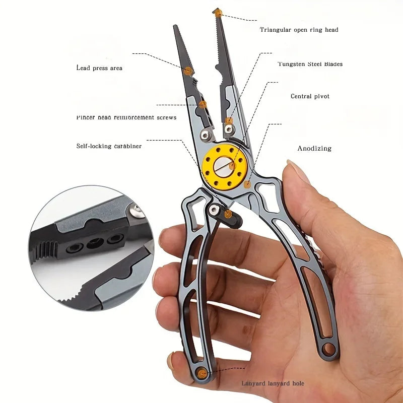 Aluminum Wire  Fishing Pliers Outdoor Fishing Tools Fish Control Pliers, and Line Cutting Pliers