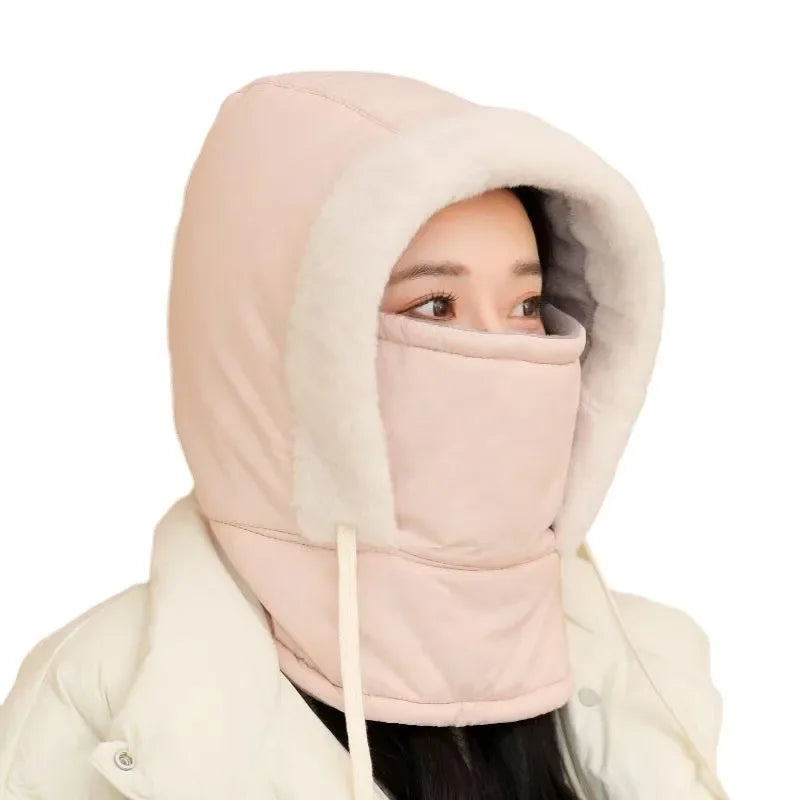 Thickened Warm Autumn Winter Unisex Trapper Hat Fleece Lined Ski Cap with Ear Flap for Outdoor Sports Cycling Hiking Winter Gear