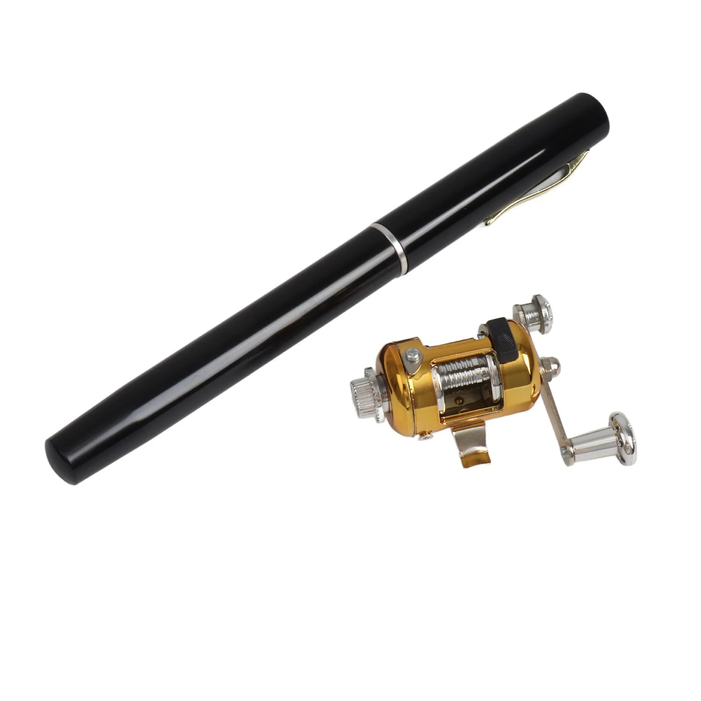 US Fishing Rod Reel Combo Set Mini Telescopic Portable Pocket Pen Fishing Rod Pole + Reel Aluminum Alloy Fishing Line Soft Lures