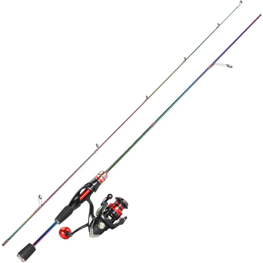 Ultralight Graphite Spinning Fishing Rod and Reel Combo
 2Piece