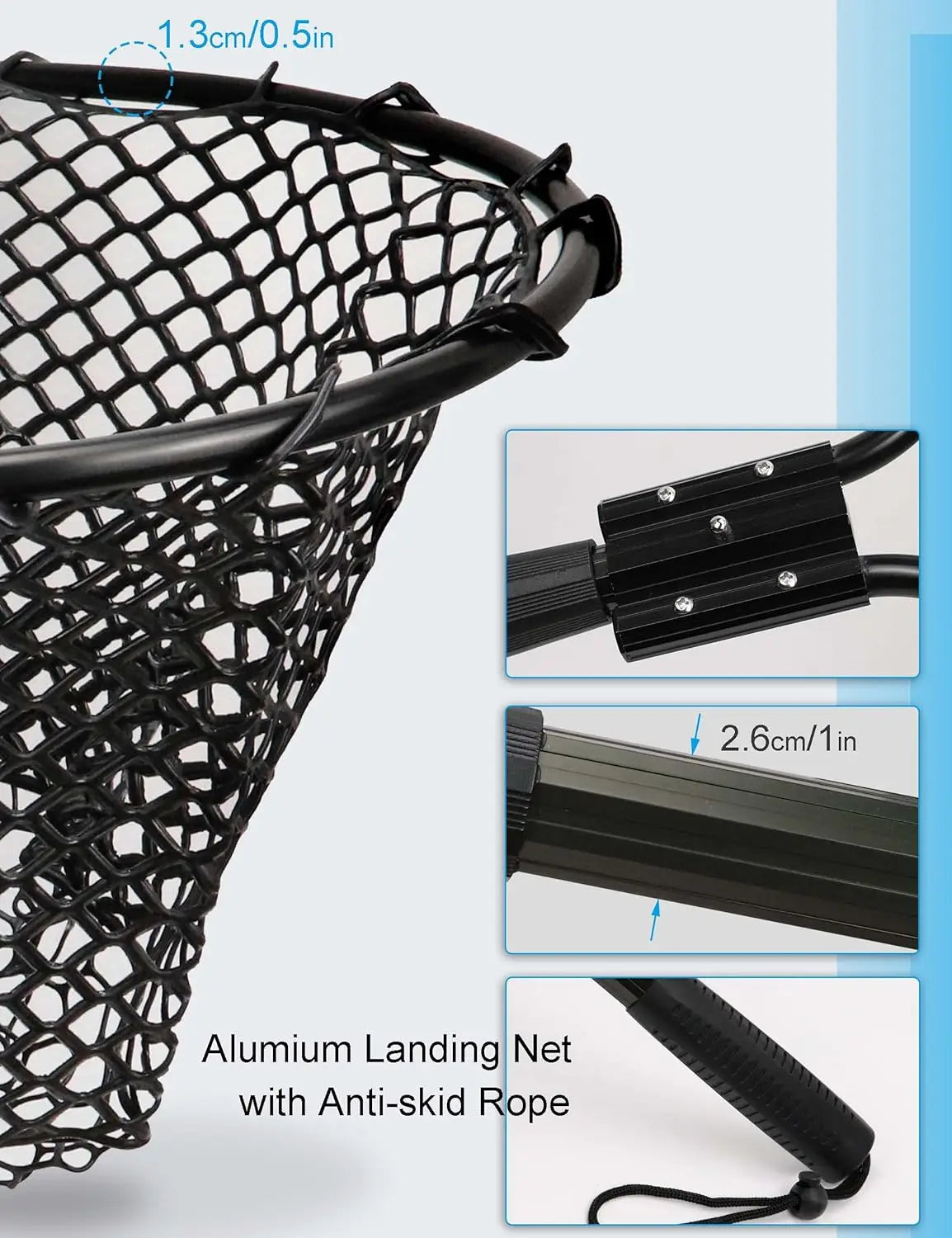 Heavy Duty Big Folding Fishing Net With Retractable Long Handle