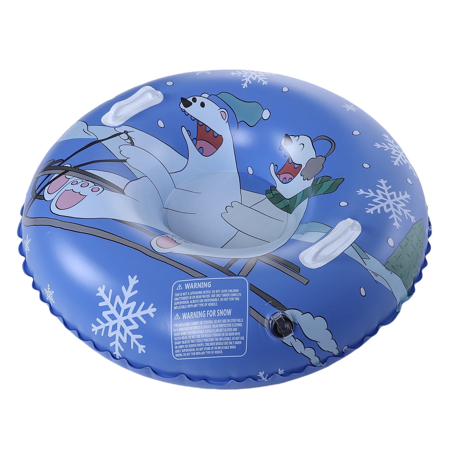 Kids Inflatable Sled Tube 36", Thickened Bottom with Handles, Includes Repair Patches for Winter Snow Sledding