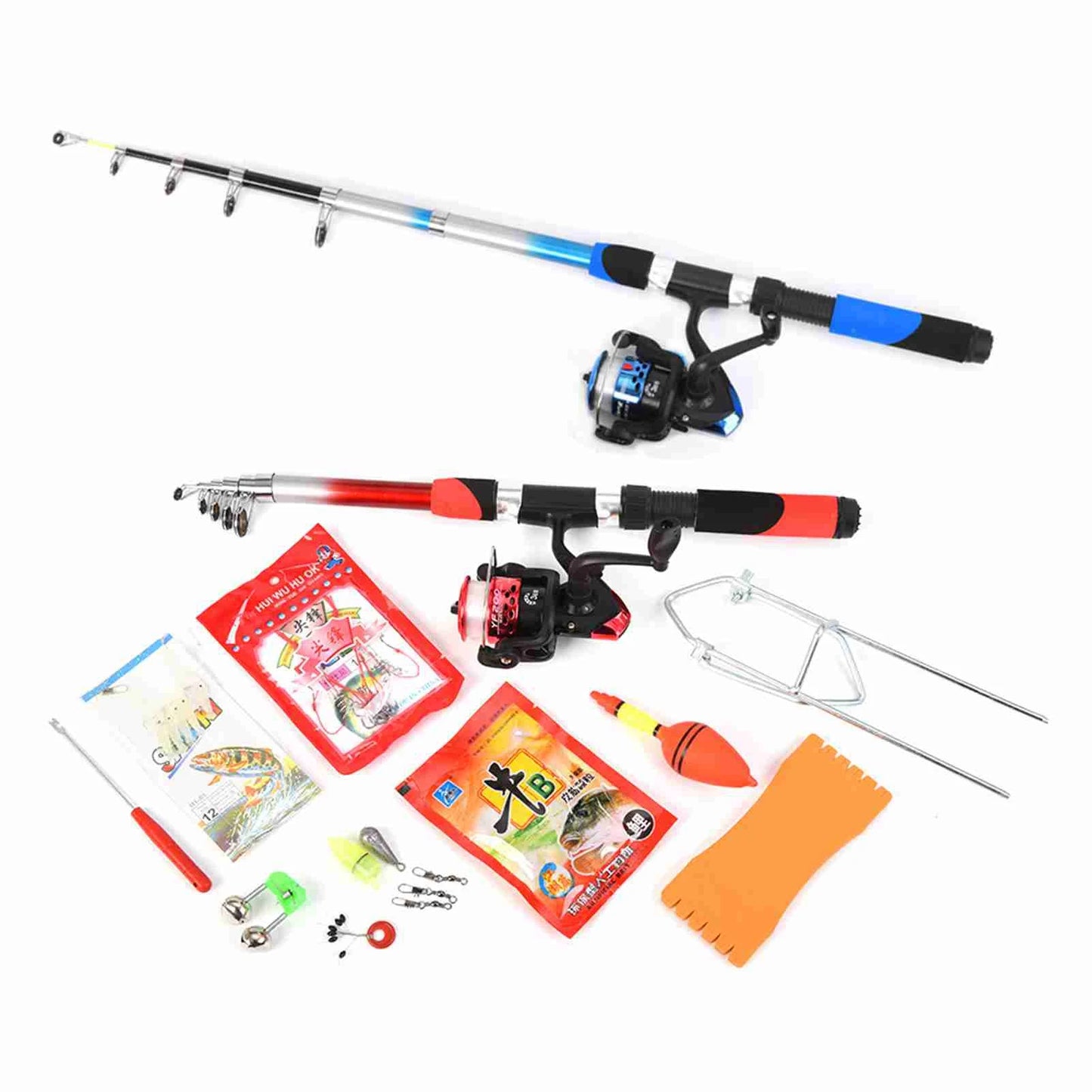 Portable Telescopic Fishing Rod and Reel Complete Kit fishing tackle full package