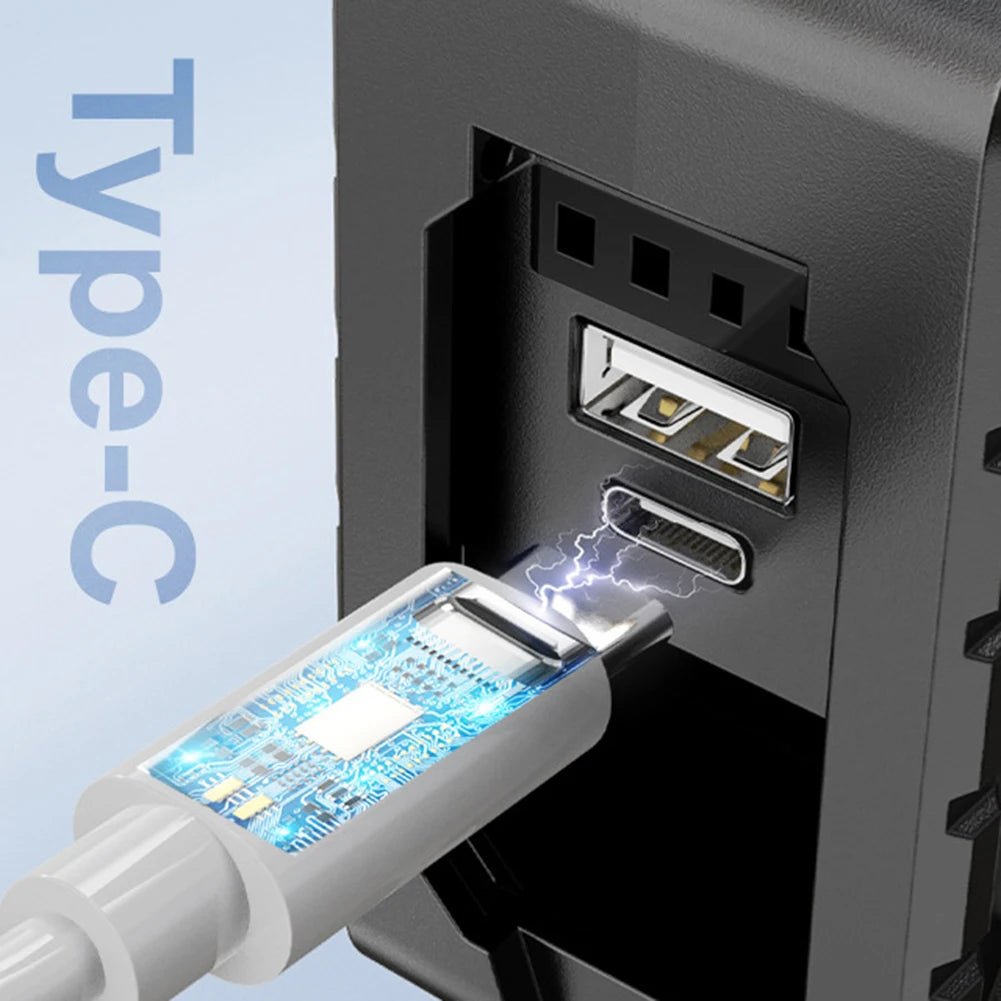 Solar Camping Lantern Type C Rechargeable Searchlight Waterproof