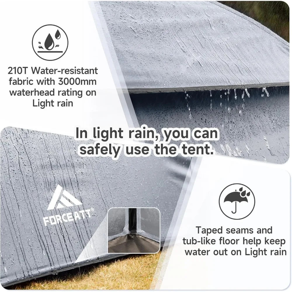 Ultralight 2-Person Dome Tent for Hiking, Festivals, and Outdoor Adventures: Easy Setup, Portable Camping Shelter