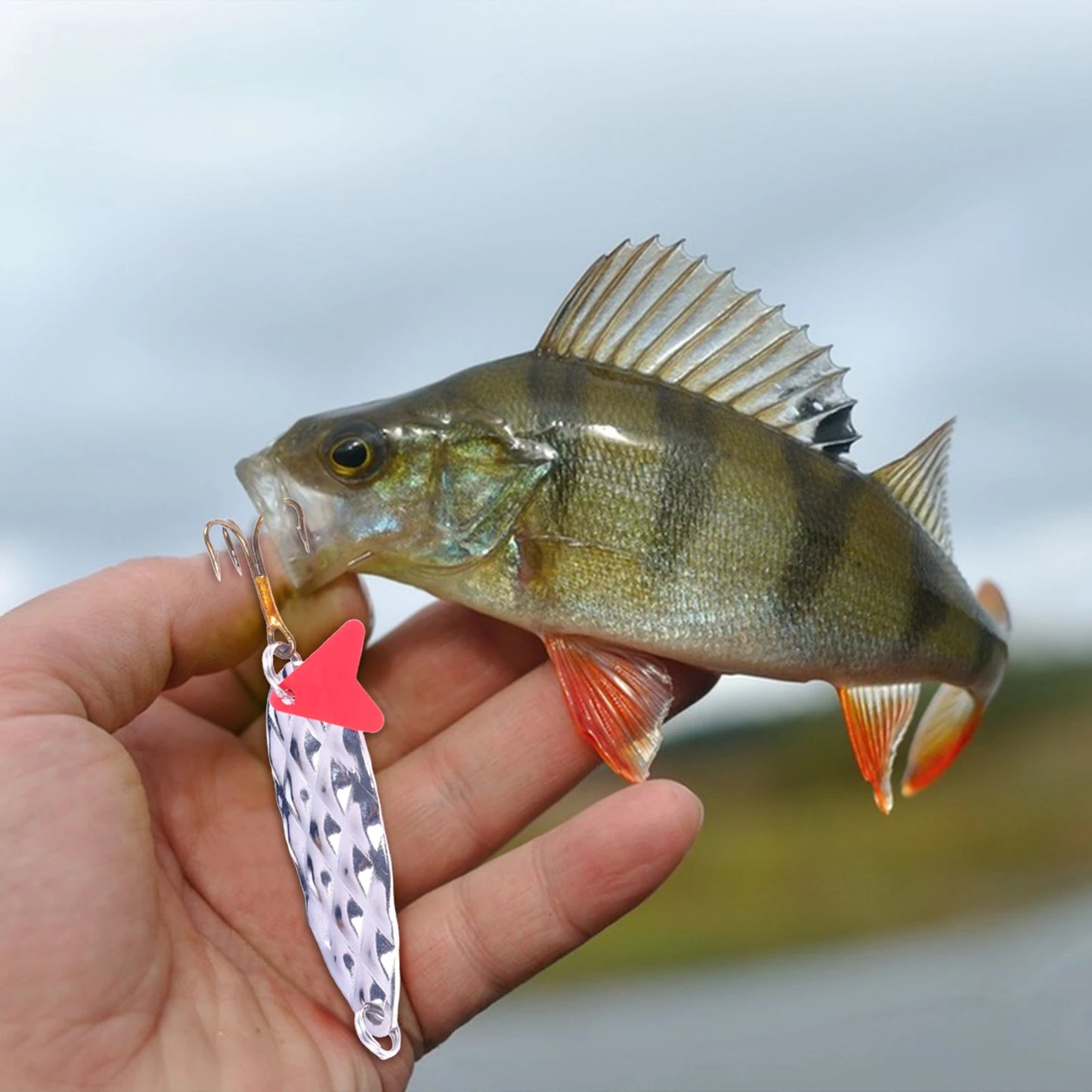 Metal Spinner Spoons Trout Fishing Lures 9g Hard Metal Artificial Bait Spoons Lures Sequins Fishing Tackle Hook for Panfish Bass