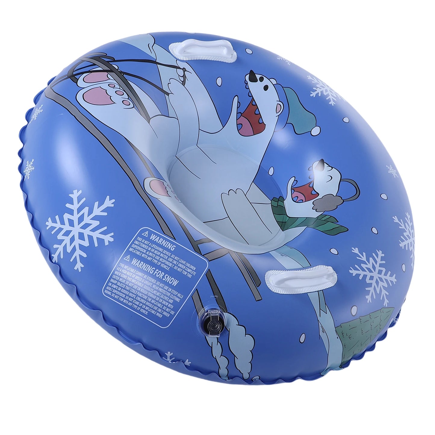 Kids Inflatable Sled Tube 36", Thickened Bottom with Handles, Includes Repair Patches for Winter Snow Sledding