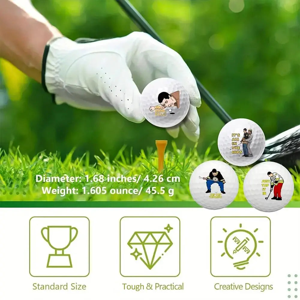 4 Counts Funny Golf Balls Funny Novelty Golfer Present