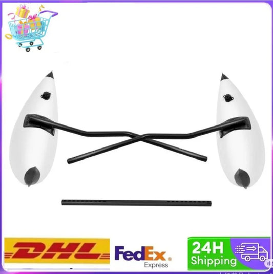 Banana-Shaped Kayak Outrigger Stabilizers Pvc Inflatable Outrigger Float with Sidekick Arms Rod Fit