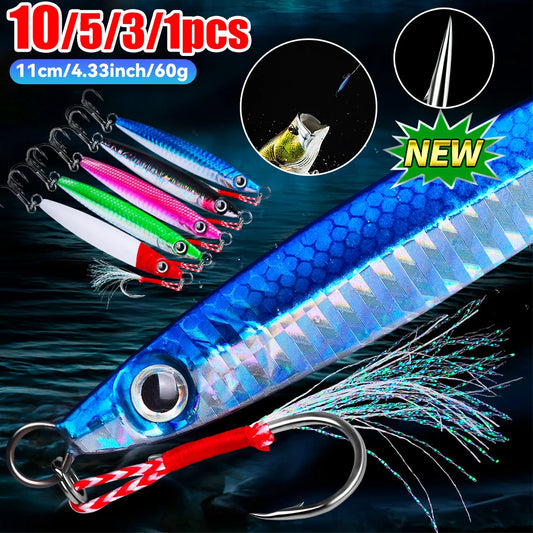 11cm/60g Metal Jig Fishing Lure  Bait Bass Fishing Bait Trout Jigging Lure