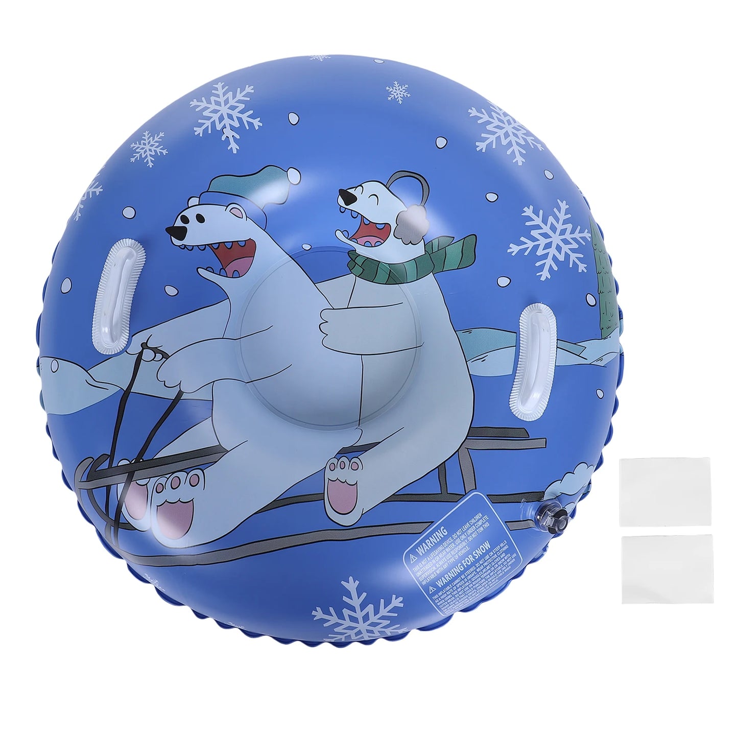 Kids Inflatable Sled Tube 36", Thickened Bottom with Handles, Includes Repair Patches for Winter Snow Sledding