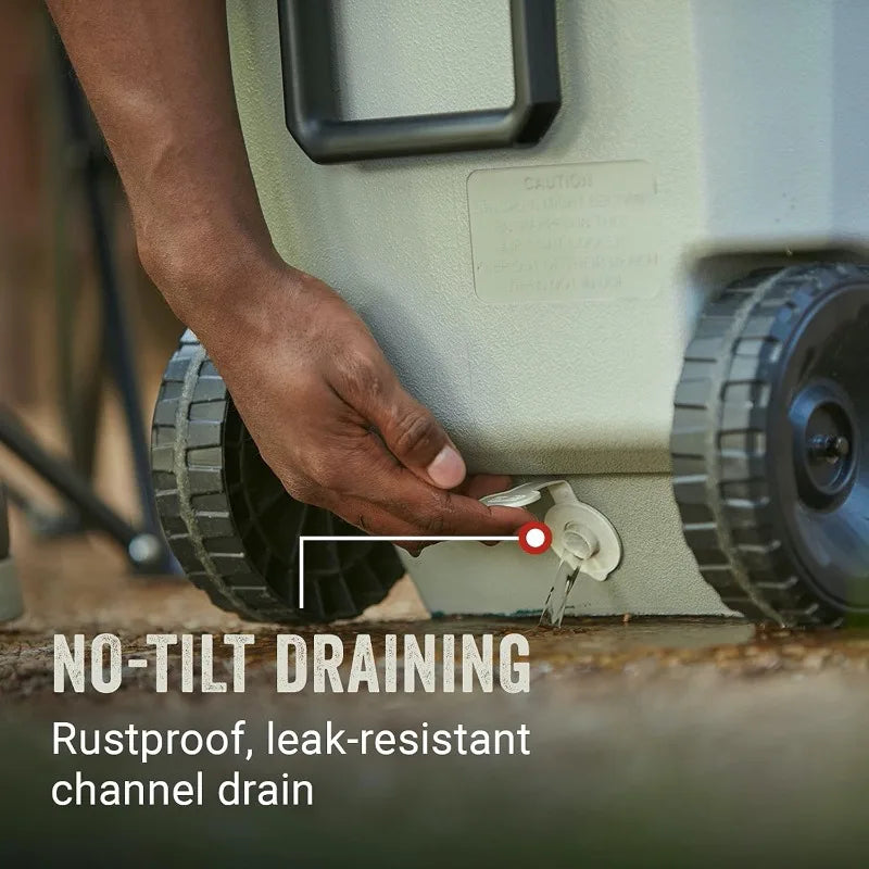 Coleman Classic Series Insulated Portable Wheeled Cooler, Leak-Resistant Outdoor Hard Cooler Keeps Ice up to 5 Days, 100-Quart