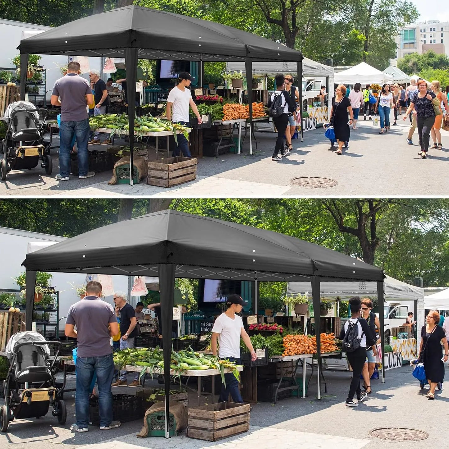 10x20 ft Pop Up Canopy Tent with 6 Sidewalls, Canopy 10x20 with Carry Bag, Outdoor Gazebo Canopy Tent Camping Tent, Patio Event