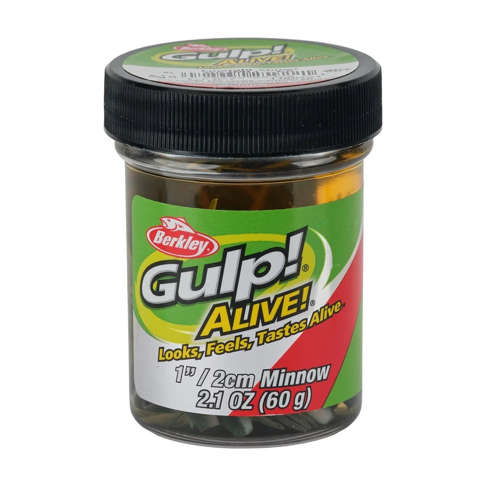 2 Pack Gulp Alive Minnow Lifelike Bait Enhanced Scent Durable Convenient Fishing