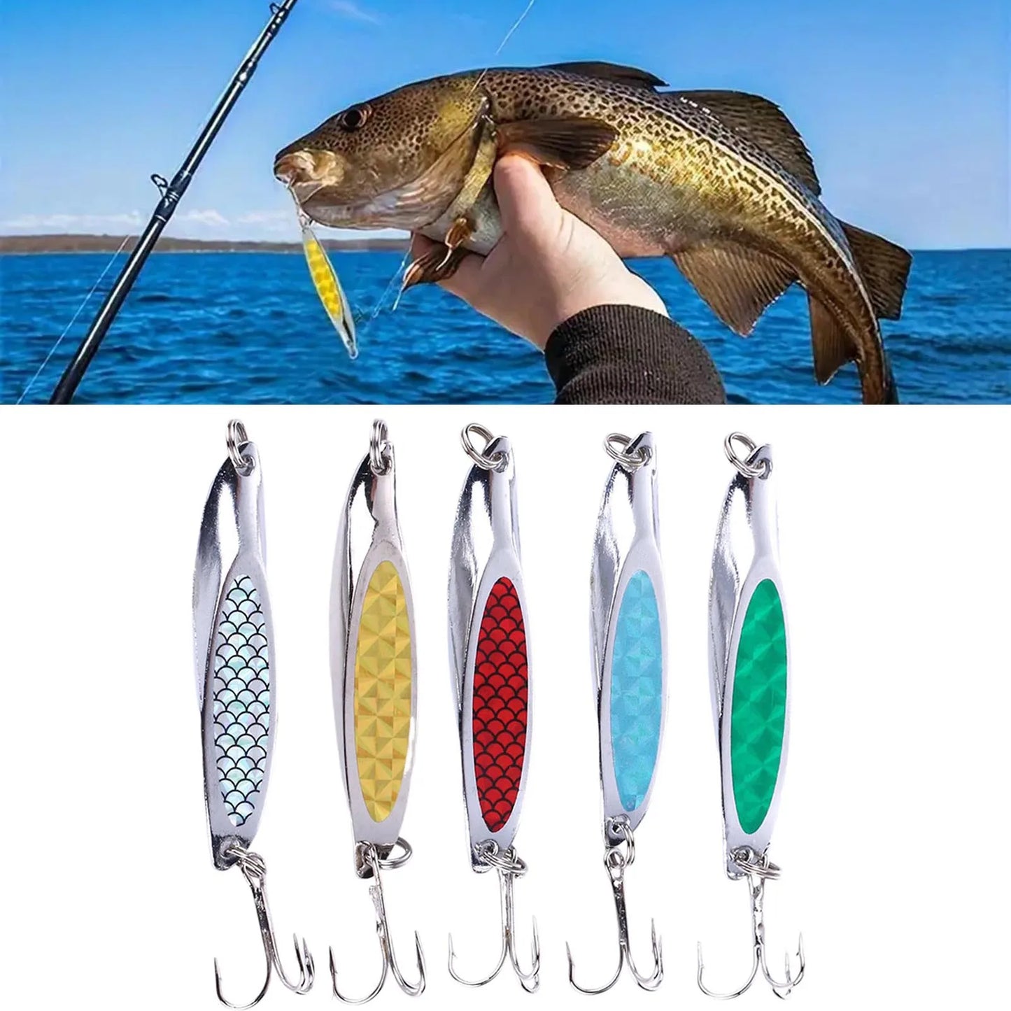 Metal Hard Jiggs with Eye-catching Paint Suitable for Saltwater and Freshwater