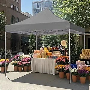 10x20 Heavy Duty Pop up Canopy Tent, Commercial Grade Instant Shelter with Wheeled Bag for Outdoor, Beach, Parties, Markets, 50