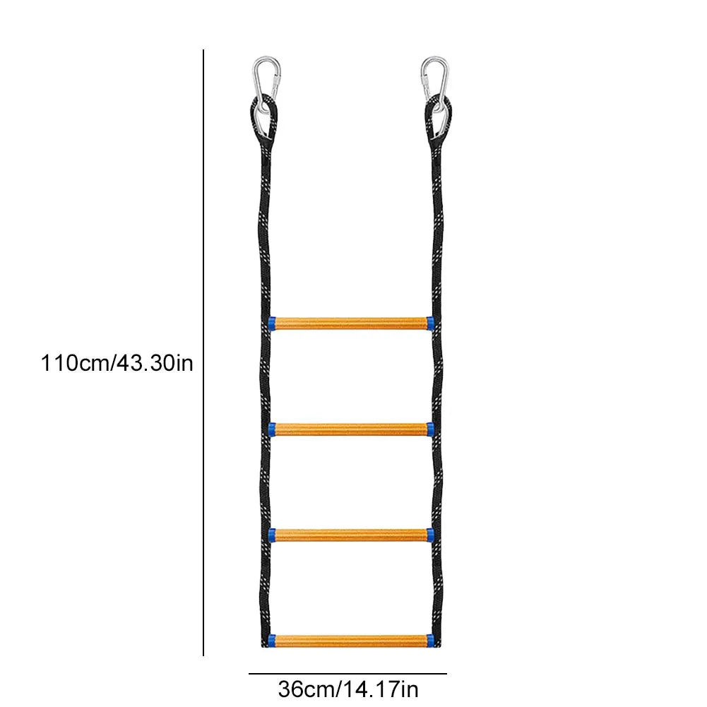 4 Step Heavy Duty Marine Rope Ladder  for Inflatable Boat Kayak Motorboat Canoeing