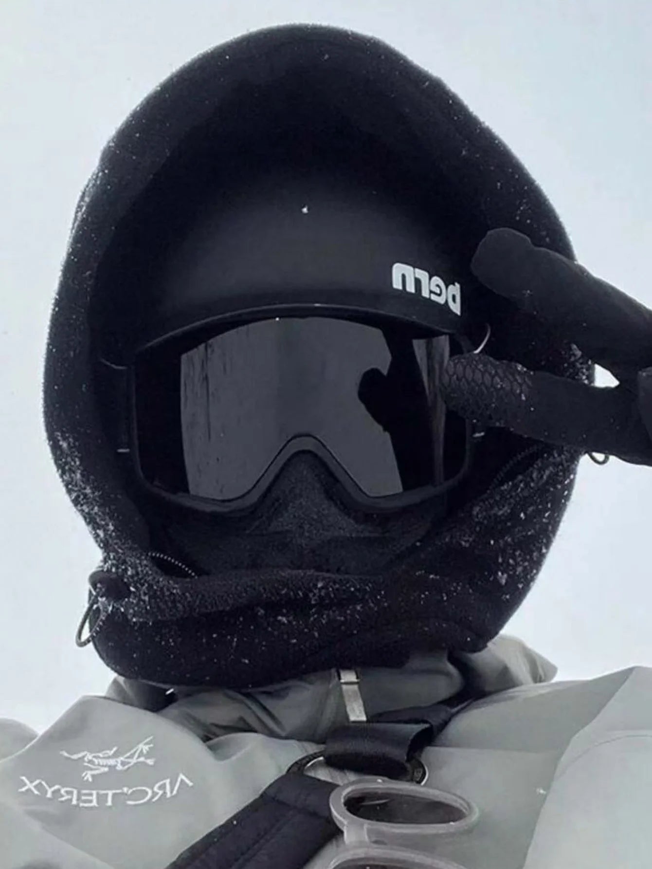 Flexible all-black oversized ski goggles,  cycling, adventure, motorcycle, off-road, dustproof, washable,