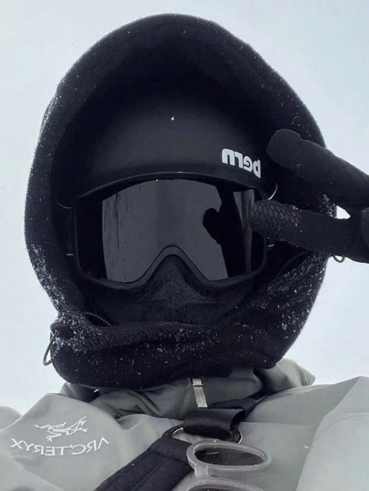 Flexible all-black oversized ski goggles,  cycling, adventure, motorcycle, off-road, dustproof, washable,