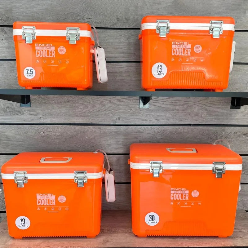 Engel Live Bait Cooler Box with 2nd Gen 2-Speed Aerator Pump