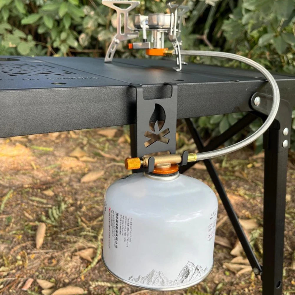 Butane Gas Tank Hanger Clip Stainless Steel Camping Table  for Outdoor Camping