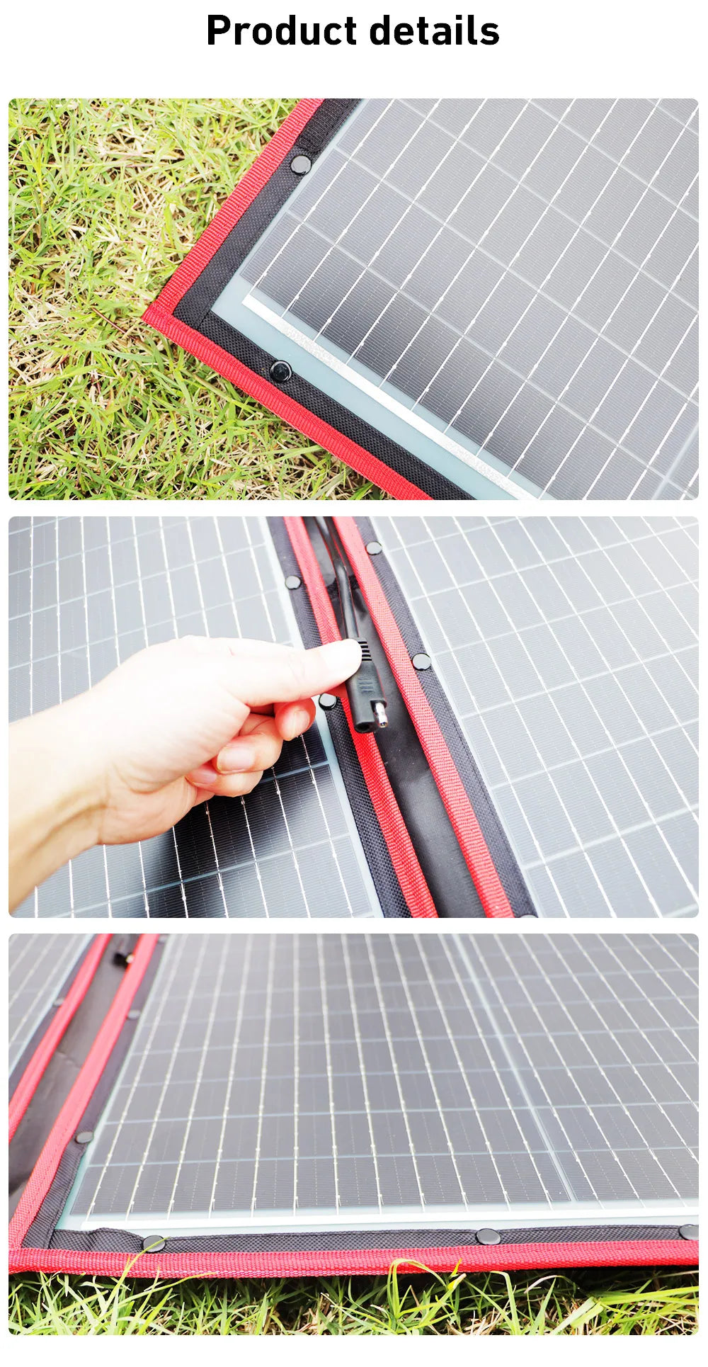 Dokio 18V 100/160/200/300 W Portable Foldable Solar Panel with 12V Controller to Charge Battery suitable for Camp