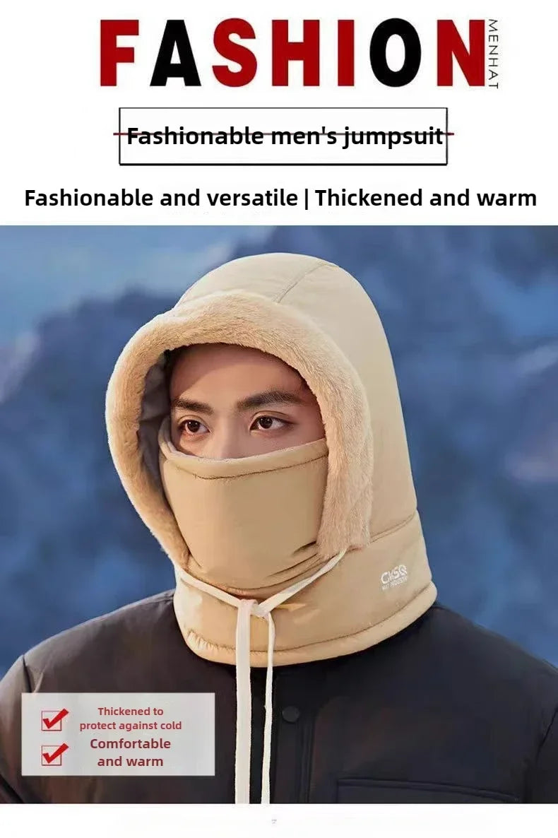 Thickened Warm Autumn Winter Unisex Trapper Hat Fleece Lined Ski Cap with Ear Flap for Outdoor Sports Cycling Hiking Winter Gear
