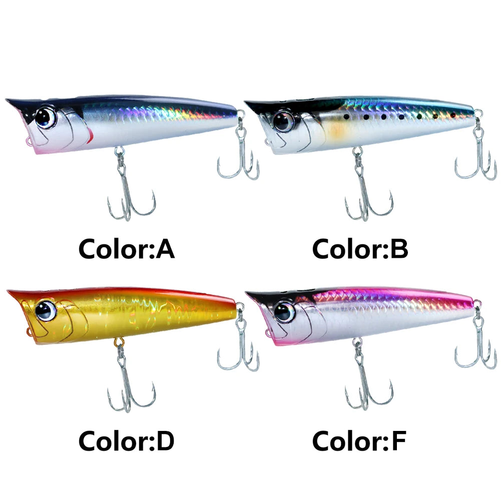 Popper Fishing Lure with Hook Floating Fishing Lure 3D Eyes