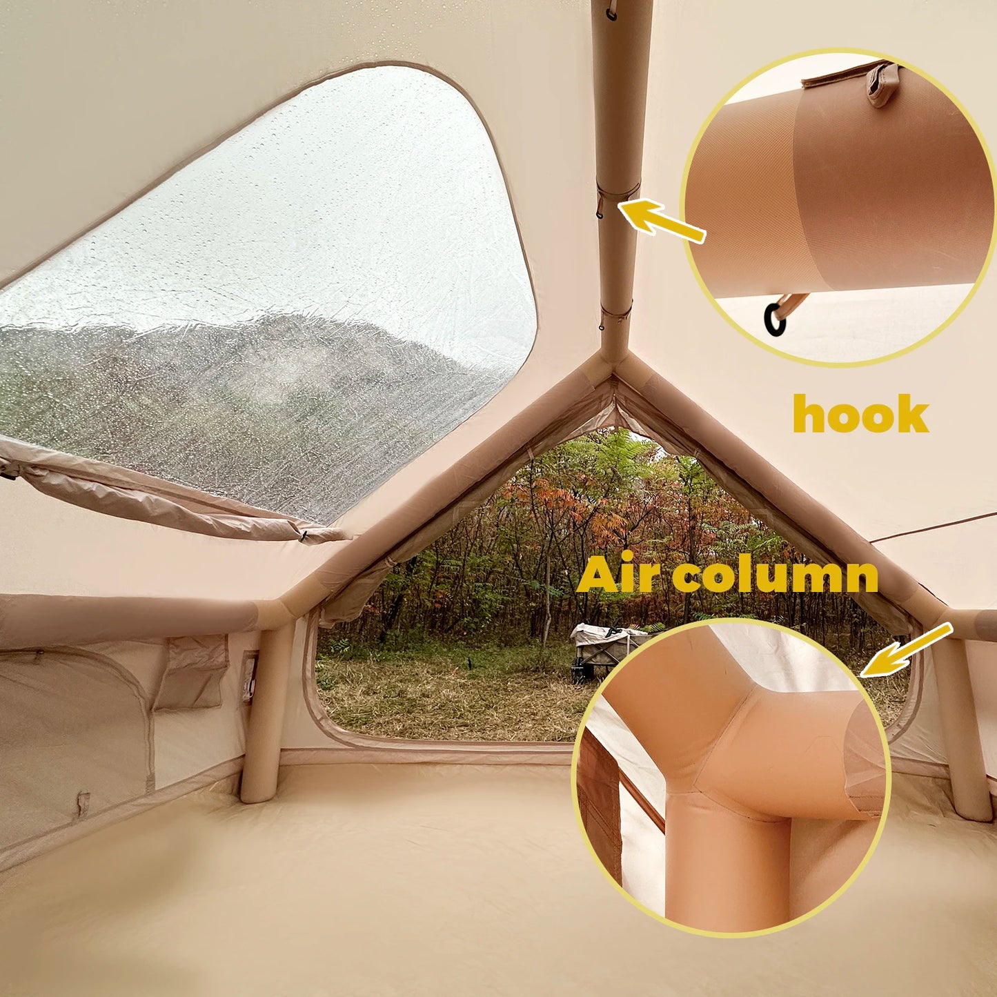 Inflatable Camping Tent Easy Setup Waterproof Windproof Outdoor Self-Supporting blow up tent