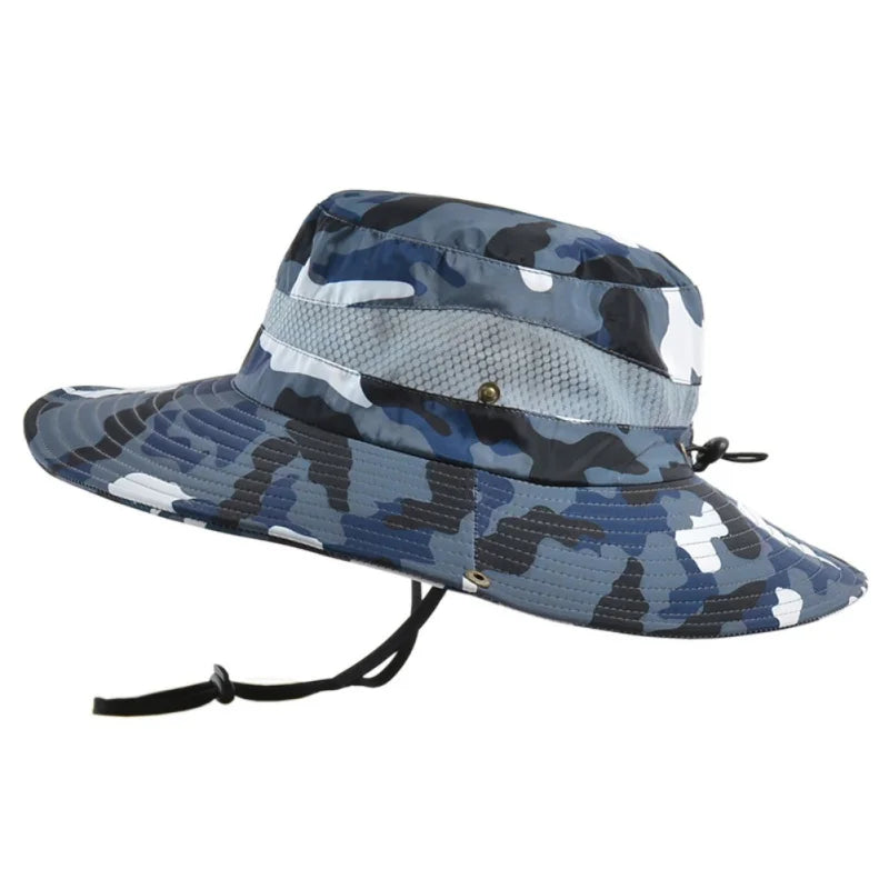 Men  Sun Hat Outdoor Traveling Fishing Hiking Hat Wide Brim