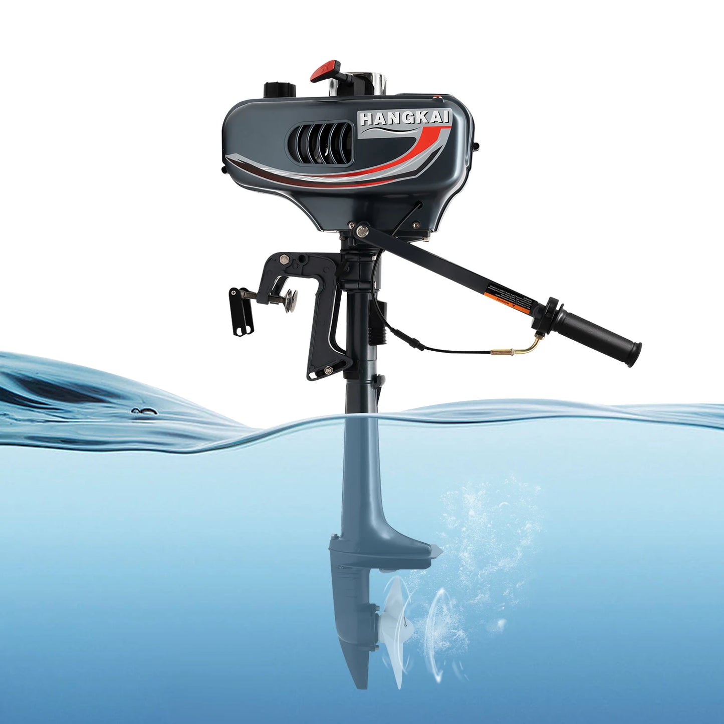 gasoline outboard motor 3.5hp Power 5000rpm Speed 1.3L Tank 35:1 Fuel Ratio Suitable for Fishing Boats Speedboats Small Boats
