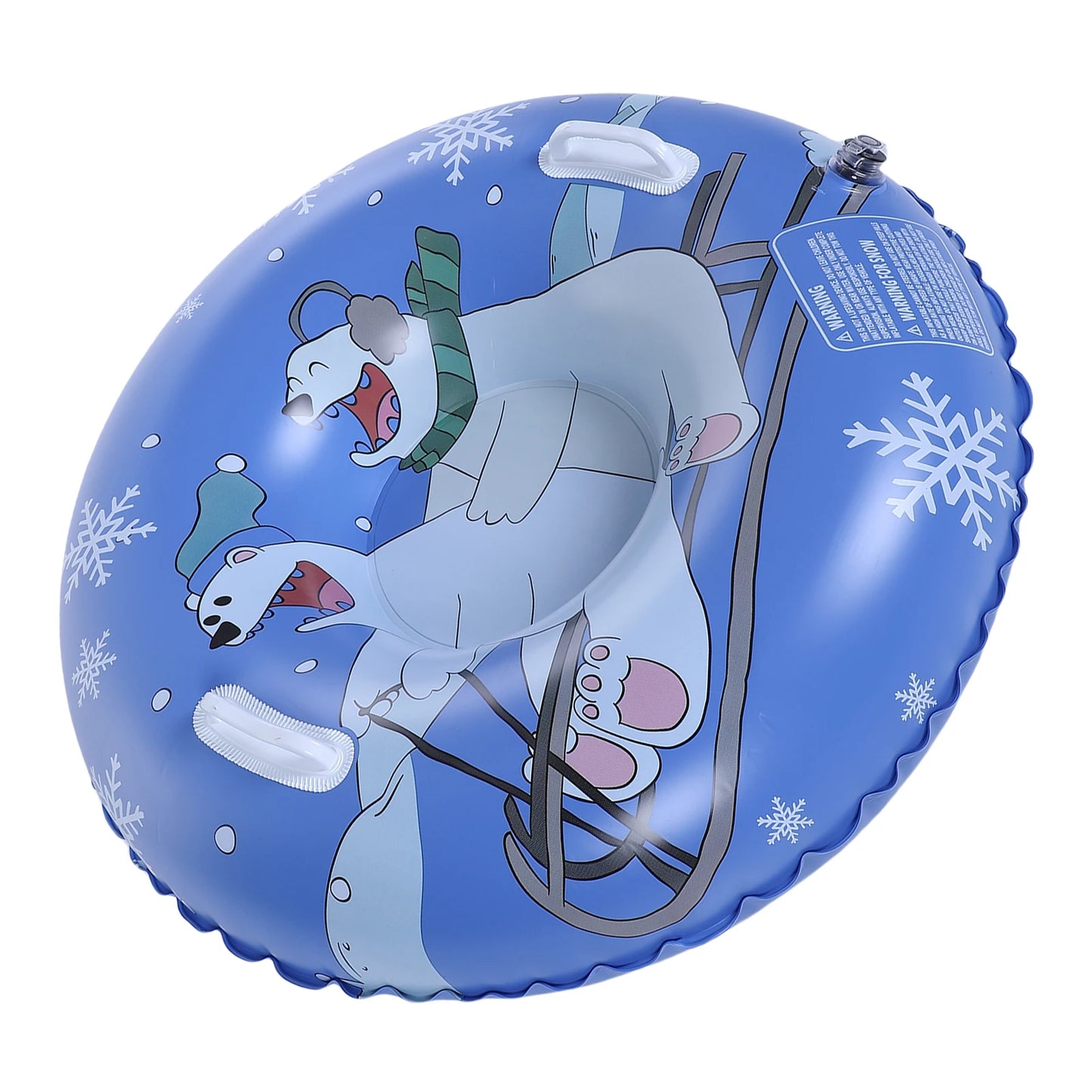 Kids Inflatable Sled Tube 36", Thickened Bottom with Handles, Includes Repair Patches for Winter Snow Sledding