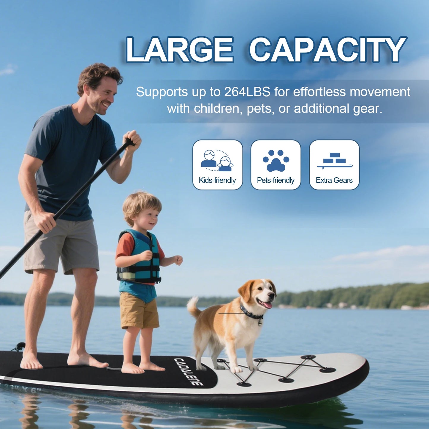 Paddle Board with SUP Accessories,
 Deck 10' Inflatable