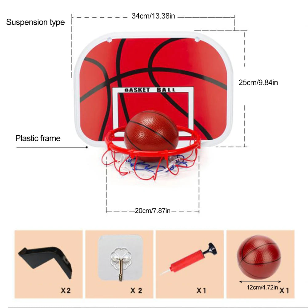 Kids Mini Basketball Hoop With Electronic Scoreboard Ball Sport Backboard Outdoor Indoor