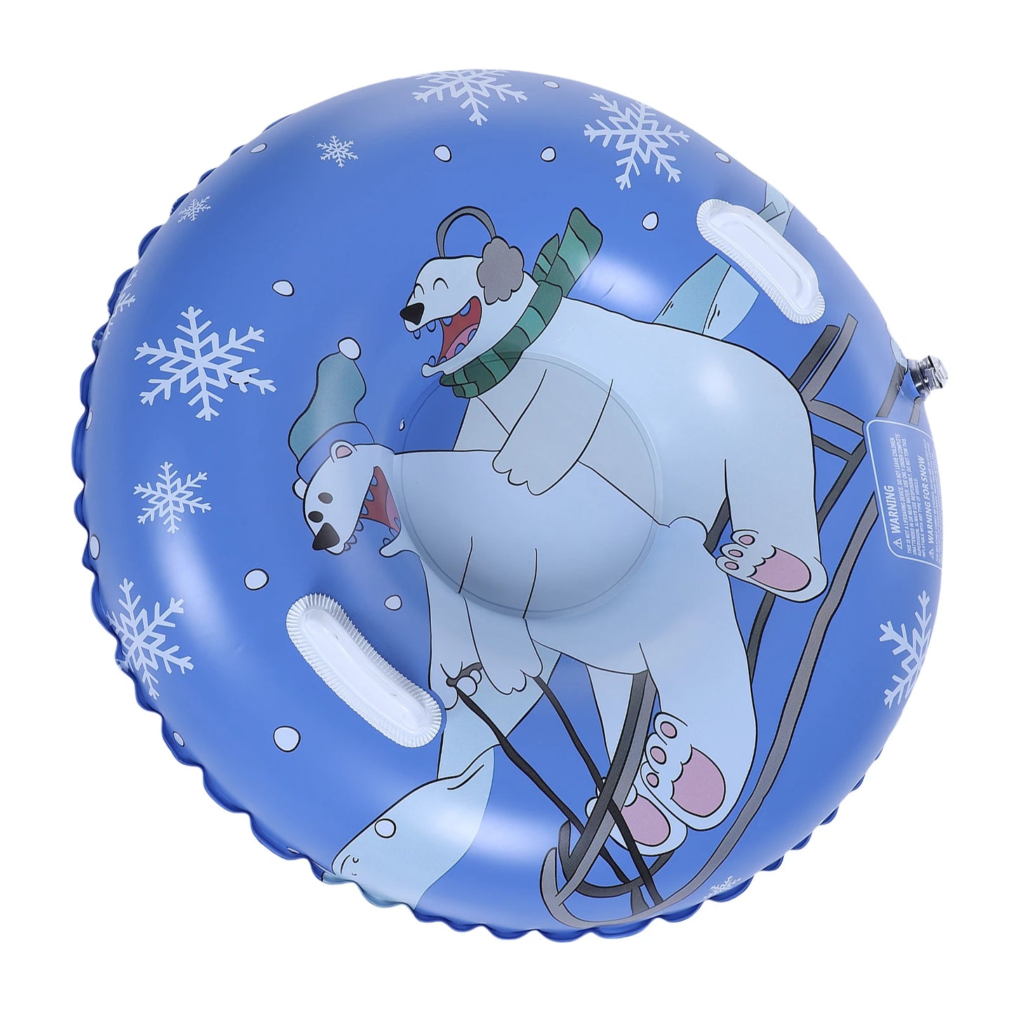 Kids Inflatable Sled Tube 36", Thickened Bottom with Handles, Includes Repair Patches for Winter Snow Sledding