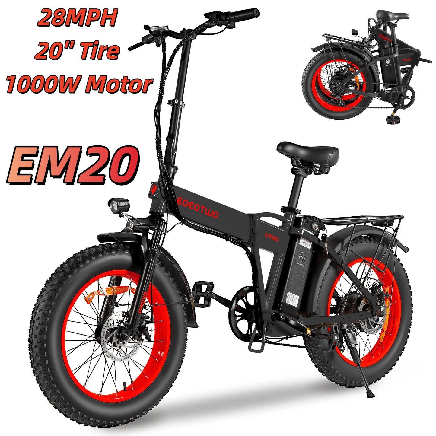 EOEOTWO E01 Electric Bike Adult 26" Fat Tire 1500W Peak Motor Electric Bicycle 34Mph Mountain E Bike 60Mile Range E Bike UL2849