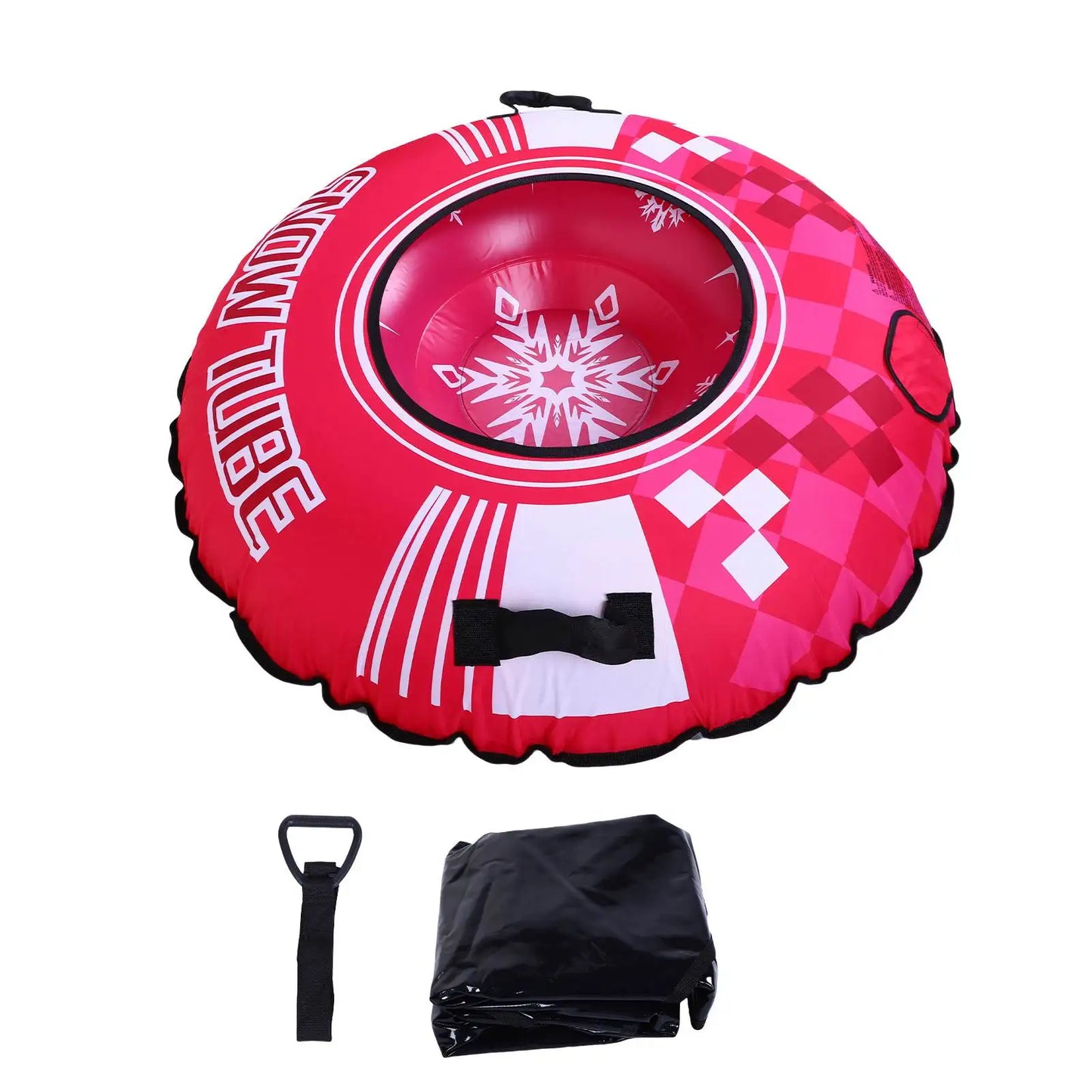 43inch Snow Tube  Red Cold Proof Thickened PVC Inflatable Snow Sled