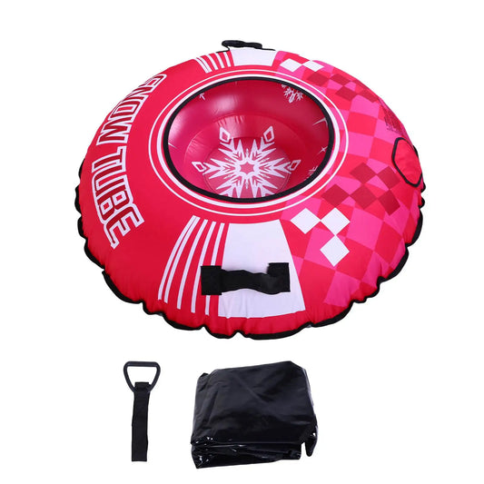 43inch Snow Tube  Red Cold Proof Thickened PVC Inflatable Snow Sled