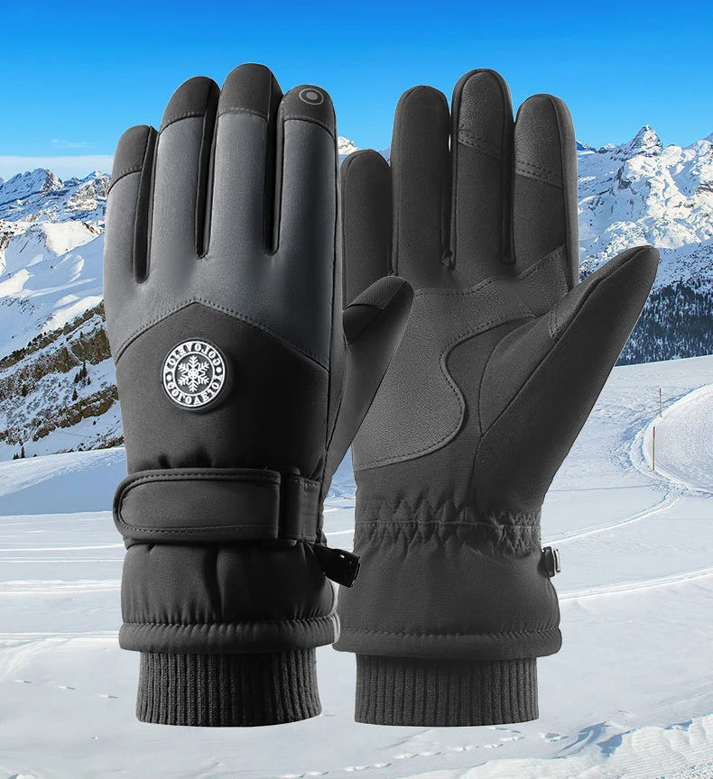 Winter fishing gloves, men's and women's fishing ski gloves, outdoor cycling waterproof and warm snow gloves