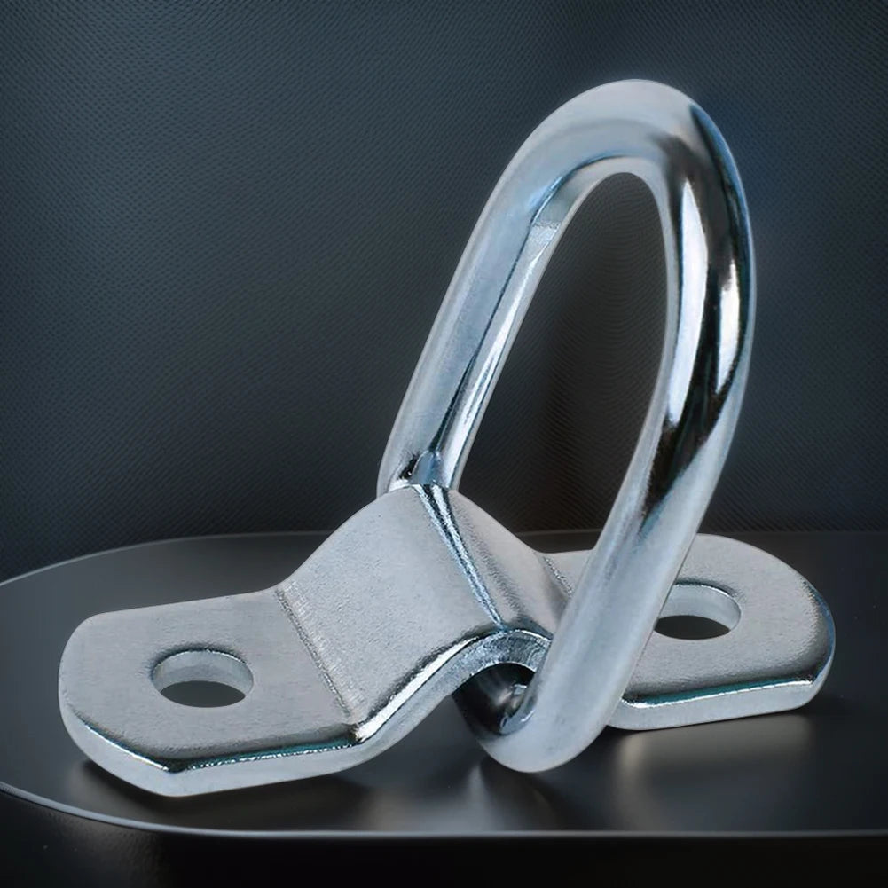 4Pcs 3/8 Truck Bed-trailer -RV Anchors Steel D-Ring Tie Down Anchor 2400LBS