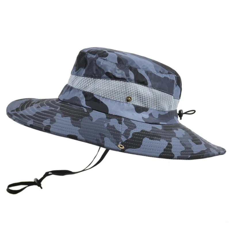 Men  Sun Hat Outdoor Traveling Fishing Hiking Hat Wide Brim