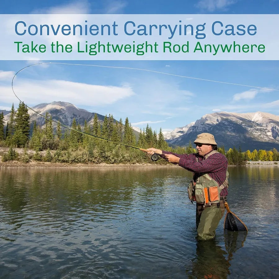 Fly Fishing Rod and Reel Combo with Carrying Case Flies and Fishing Line