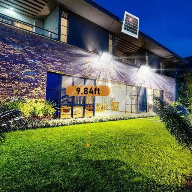 300W LED Solar  Lights Outdoor Flood Lamps Waterproof Spotlight Emergency Lighting Dusk To Dawn Wall Light For Yard Garden