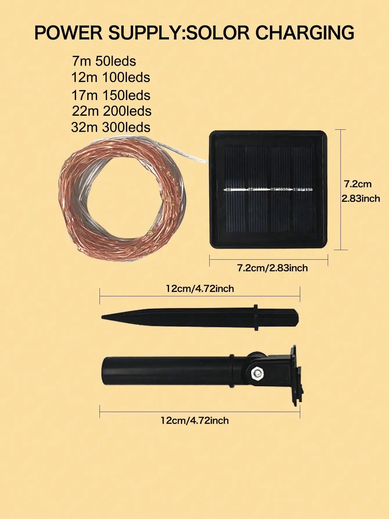 4Pcs 160ft Solar String Lights - 400Pcs Led Outdoor Fairy Lights, 8 Modes, Waterproof for Garden, Terrace, Tree Decoration - Great for , Weddings and Party (Warm Light) Ip44