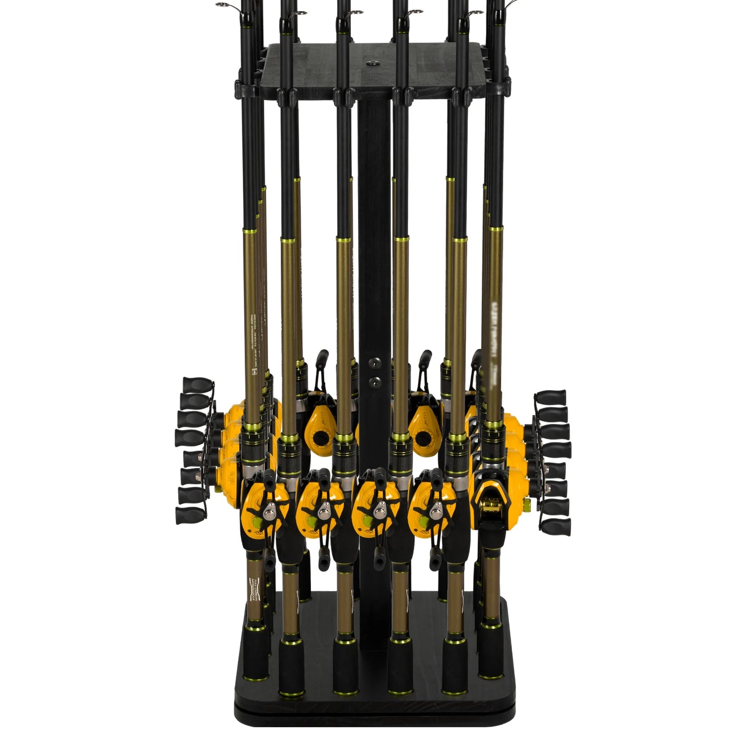 Fishing Rod Holder Rotating Wooden Rod Pole Rack New Style Holds up to 16 rods Fishing