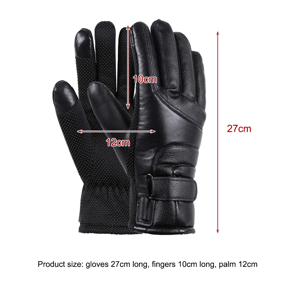 USB Electric Heated Gloves Outdoor Thermal  Hand warmer Winter Ski Gloves Motorcycle heated gloves Waterproof Touch Screen