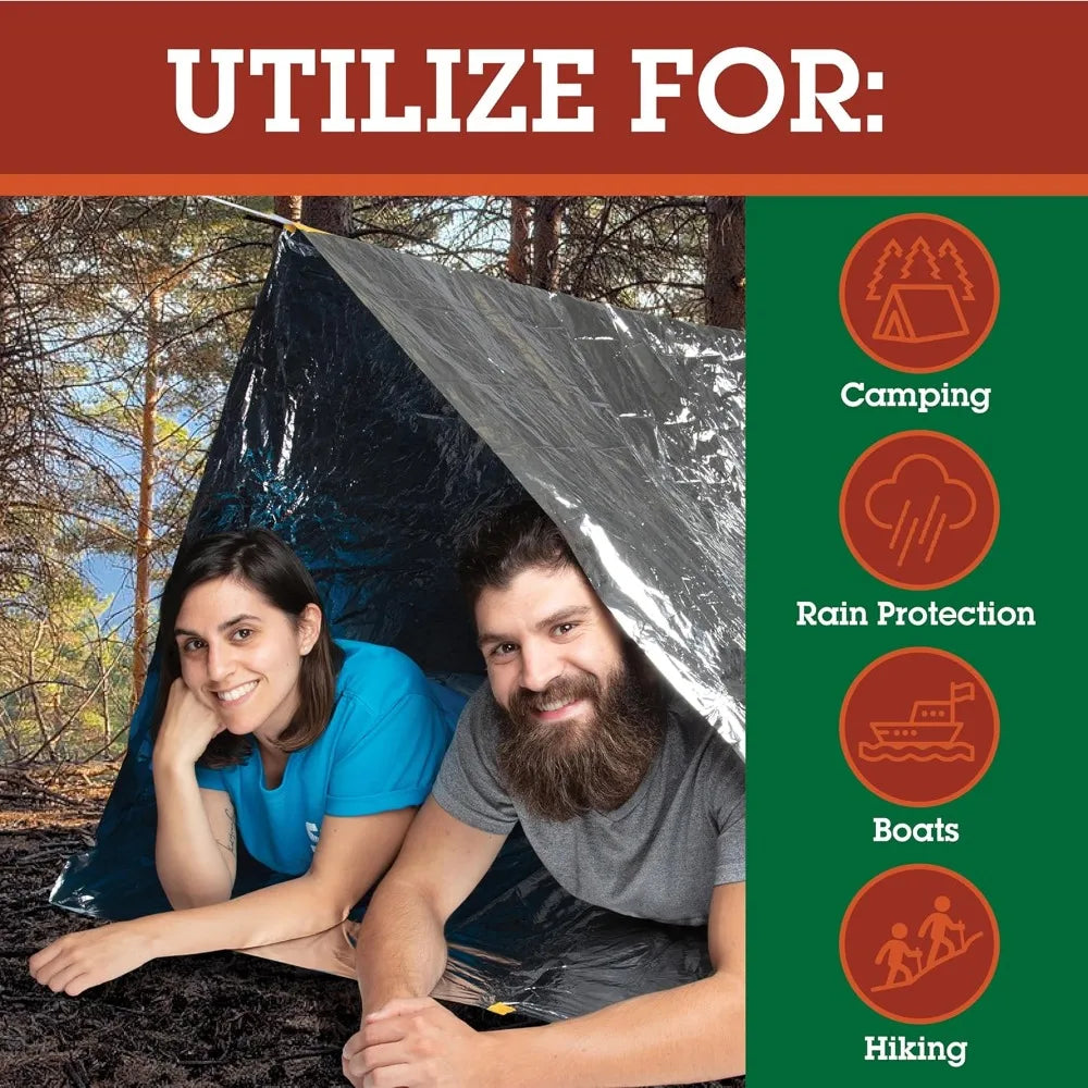 XL Waterproof Mylar Survival Tent  Shelter for Emergency Use