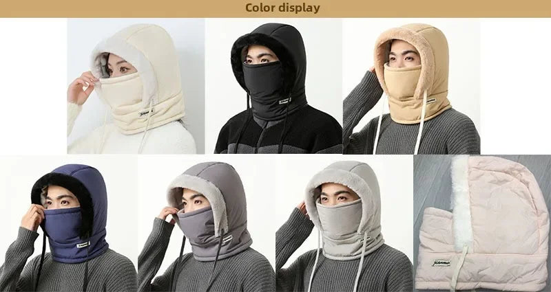 Thickened Warm Autumn Winter Unisex Trapper Hat Fleece Lined Ski Cap with Ear Flap for Outdoor Sports Cycling Hiking Winter Gear