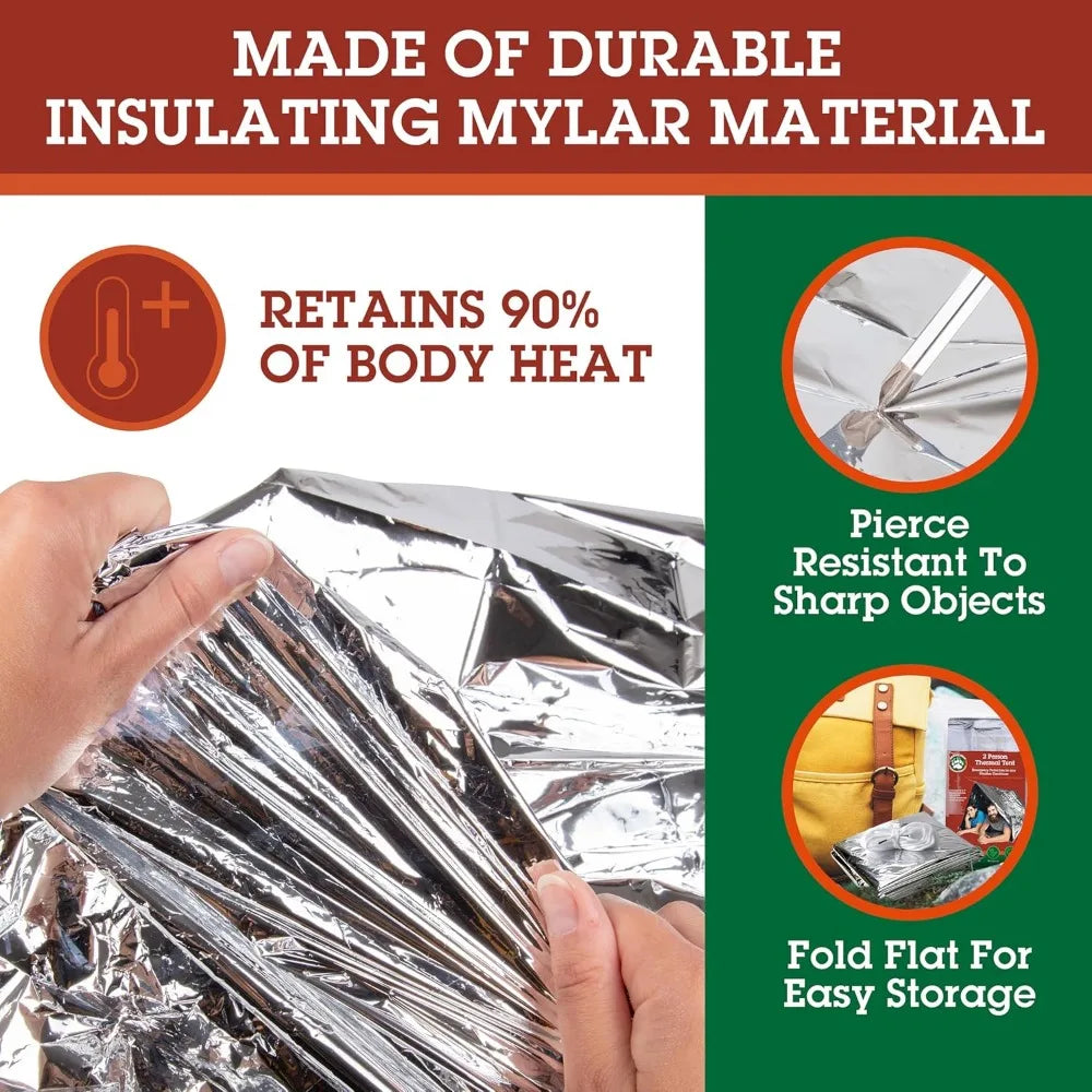 XL Waterproof Mylar Survival Tent  Shelter for Emergency Use